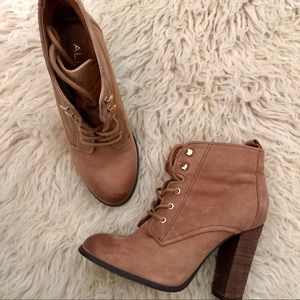 Aldo tan heeled boots